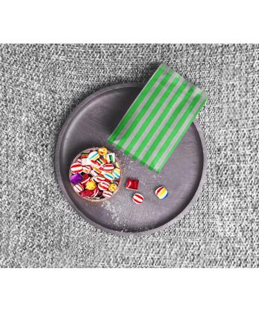 Sabco - 100 Green Sweet Candy Striped Paper Bags 10 x 14" for Confectionary Party Favour Pick n Mix Wedding Sweets Gift Bag (100 10 x 14") - Buy Online on GoSupps.com
