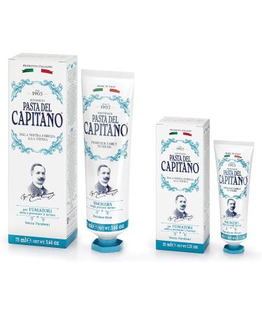 Pasta del Capitano 1905 Smokers Toothpaste 25ml - Best Whitening & Freshness for Smokers | Buy Internationally - Buy Online on GoSupps.com