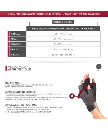 Buy OTC Premium Support Arthritis Gloves - Large Black Pair for Effective Pain Relief | Fast International Shipping - Buy Online on GoSupps.com