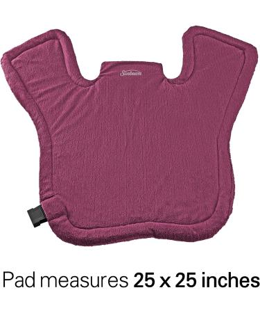 Sunbeam XL Renue Heating Pad for Neck & Shoulder Pain Relief - 4 Heat Settings, Auto-Shutoff - Burgundy, 25x25 Inch - Buy Online on GoSupps.com