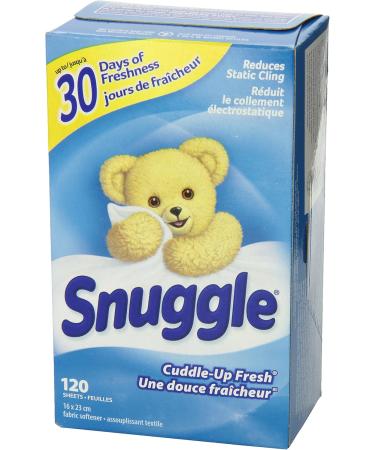 Snuggle Cuddle-Up Fresh Dryer Sheets Softener for Laundry to Control Static and Reduce Wrinkles Long Lasting Fabric Softener with Fresh Laundry Scent 120 Count (Pack of 1) - Buy Online on GoSupps.com