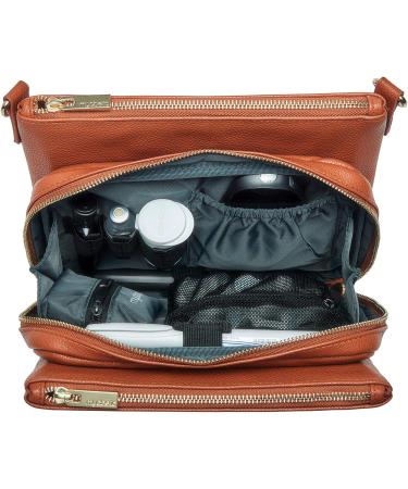 Chic Myabetic Cherise Diabetes Handbag for Glucose Monitoring & Insulin Storage - Cognac - Buy Online on GoSupps.com