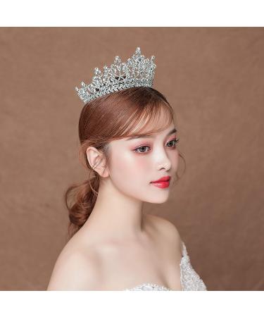 S SNUOY Silver Queen Bridal Crown Tiara Headband for Wedding - Buy Online on GoSupps.com