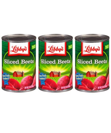Libby's Canned Vegetables - 3 Pack Bulk Bundle Canned Sliced Beets 15 Ounce (Pack of 3)