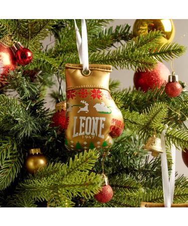 Leone 1947 Small decorative boxing glove for the Christmas tree Christmas decoration unisex adults gold standard size gold unit size