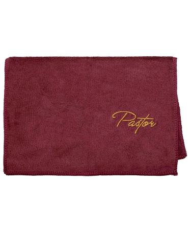 Swanson Christian Pastor Towel Pastor Burgundy with Gold