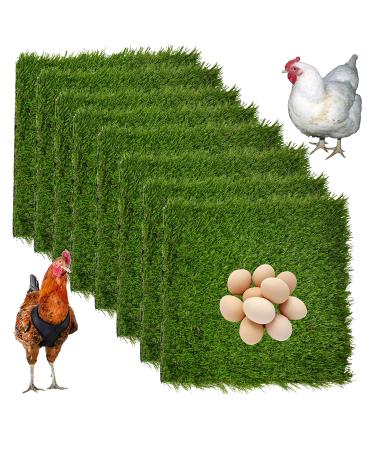 Hamiledyi Chicken Nesting Box Pads Artificial Grass Rug Carpet Synthetic Turf Mat Nest Box Bedding for Chicken Coop Pet Garden Lawn Indoor Outdoor 12"x12" 8PCS - Buy Online on GoSupps.com