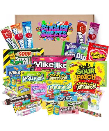 Simway Trade American Sweet Box USA Candy Gift Hamper Treats - Includes 3 Theatre Boxes & 33 Sweets - Buy Online on GoSupps.com