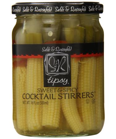 Sable & Rosenfeld Tipsy Cocktail Stirrers, Sweet and Spicy, 16 Ounce