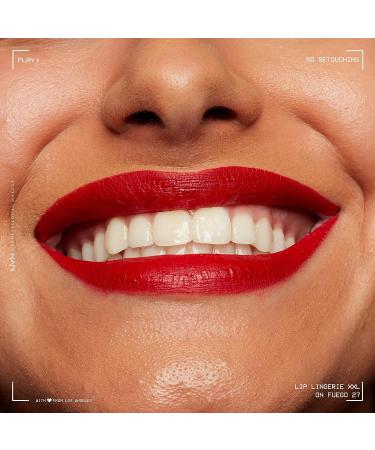 NYX Lip Lingerie XXL Matte Liquid Lipstick - On Fuego 0.13 Fl Oz (Pack of 1) - Buy Online on GoSupps.com