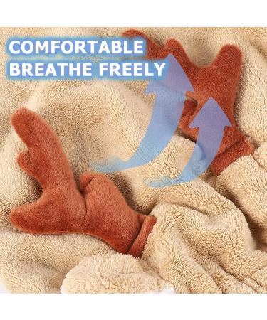 Lurrose Christmas Antler Hair Dry Towel - Quick Drying Hair Wrap & Shower Cap for Women & Girls - Buy Online on GoSupps.com