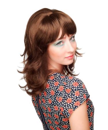 WIG ME UP - Quality Brown Brunette Wig with Bangs | Medium Length Curly Wavy Hair | CM-177-8 - Perfect for International Shipping - Buy Online on GoSupps.com