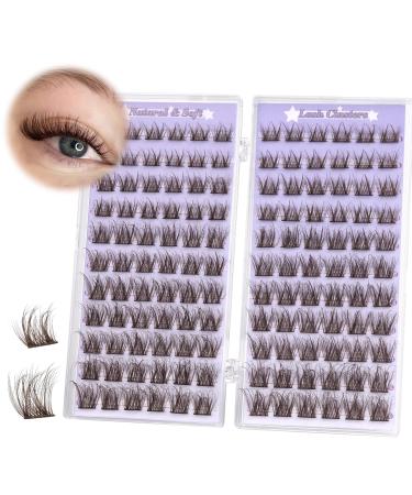 ALICE Brown Lash Clusters | Natural Wispy Dark Brown Eyelashes | 8-16mm C Curl Handmade Faux Mink 132 Pcs - Buy Online on GoSupps.com