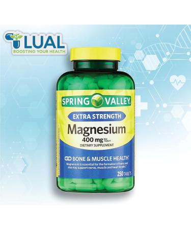 Spring Valley Magnesium 400mg 250 Tablets + Luall Sticker - Buy Now - Buy Online on GoSupps.com