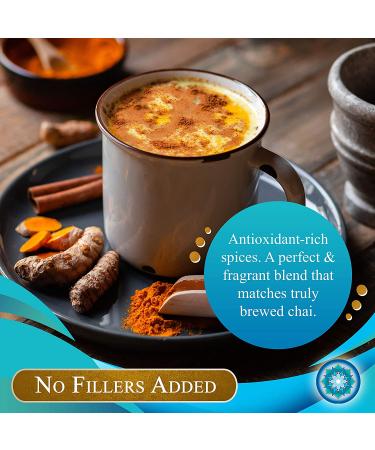 Blue Lotus Chai Golden Masala - Instant Spiced Tea Mix, 100 Cups, 3oz, Gluten-Free - Buy Online on GoSupps.com