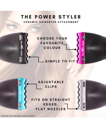 Ceramic Hair Dryer Nozzle Attachment - Smooth, Shiny & Frizz-Free Hair | The Power Styler Black - Buy Online on GoSupps.com