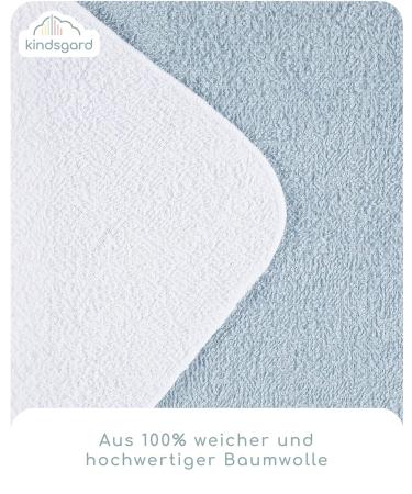 Kindsgard Blue Washcloths 12-Pack | 100% Cotton Baby Essentials | 20x20 cm | Soft & Durable - Buy Online on GoSupps.com
