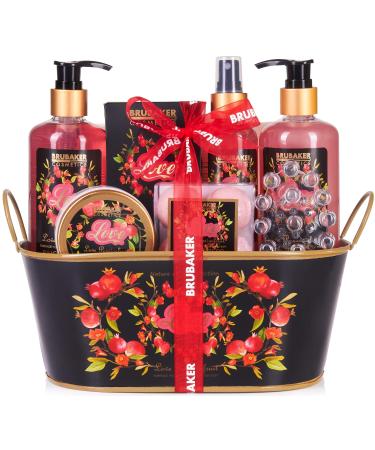 BRUBAKER Cosmetics Beauty Set Love with Passion Fruit - Bath and Shower Set - 12 pcs. Gift Set in Decorative Tub
