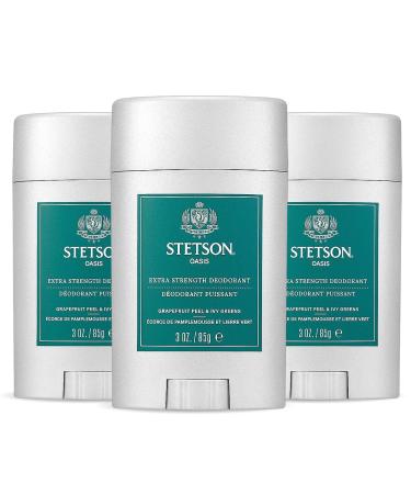 Stetson Oasis - Heavy Duty Deodorant - 3 Pack Grapefruit