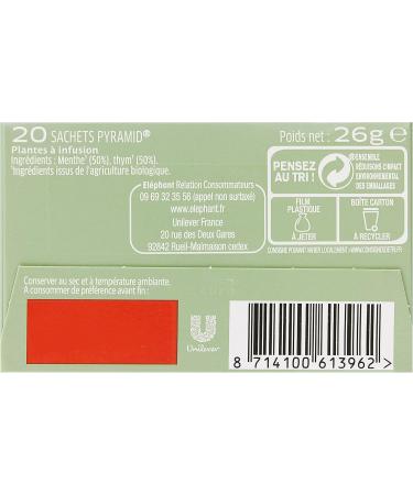 Elephant Bio Infusion Menthe Thym 26g - Buy Online on GoSupps.com