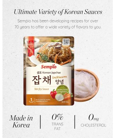 Sempio Japchae Sauce (60g) - Authentic Korean Cuisine at Home. Sweet & Savory Flavor for Stir-Fry Noodles - Buy Online on GoSupps.com
