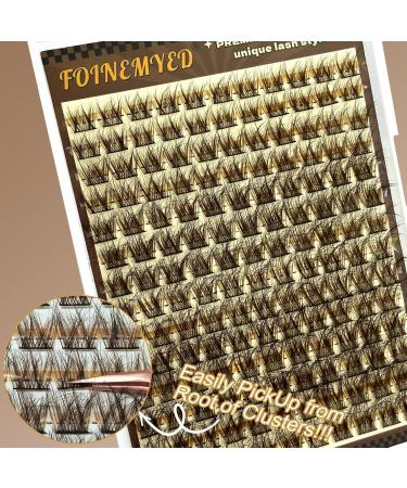 Brown Lash Clusters 10-20mm - Wispy Faux Mink Eyelash Extensions | 154 Pcs Natural Look Brown Lashes for Everyday Wear by FOINEMYED - Buy Online on GoSupps.com