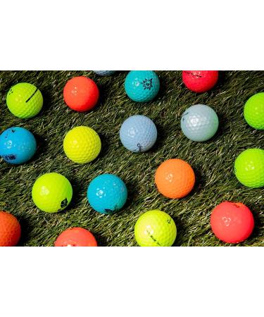 Recycled Colored Golf Balls Bulk Mix - AAA Good Condition - Includes Mesh Carry Bag | Brand Name - Buy Online on GoSupps.com