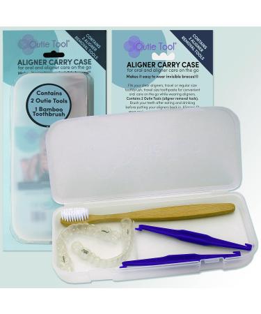 Outie Tool Aligner Total Care Case with Bamboo Toothbrush & 2 Removal Tools - Buy Online on GoSupps.com