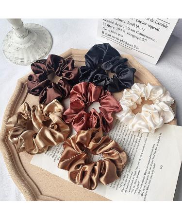 Silk Hair Scrunchies - Soft Satin Ponytail Holder for Women & Girls (Blue) - Buy Online on GoSupps.com