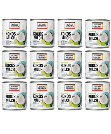 12 x organic coconut milk 270 ml can |From Fairtrade Original |From Sri Lanka |Natural coconut milk bio is ideal for Asian dishesFor a rich creamy taste100% organic coconut 270 ml (12 pack)