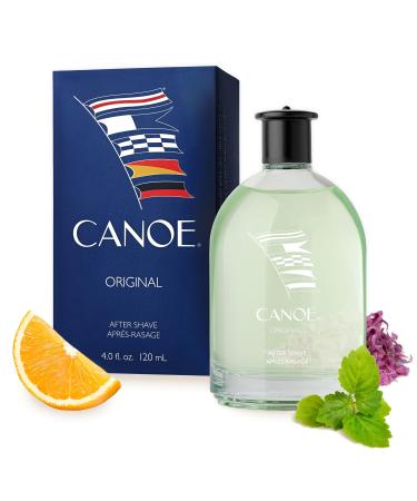 CANOE Aftershave Splash for Men by DANA (4 fl oz) Essence of an Adventurous Lifestyle Classic Sport Scent