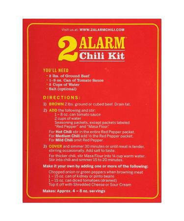 Wick Fowler's 2-Alarm Chili Kit 3.3 oz. Box (Pack of 8) - Authentic Blend for Delicious Chili - 2-Alarm 3.3 Ounce Pack of 8 - Buy Online on GoSupps.com