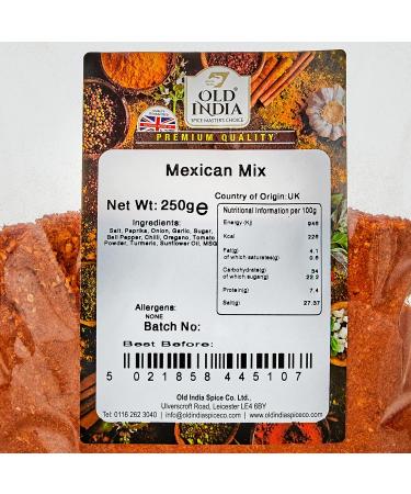 Old India Mexican Mix 250g: Authentic blend of spices for traditional Mexican dishes - Buy Online on GoSupps.com