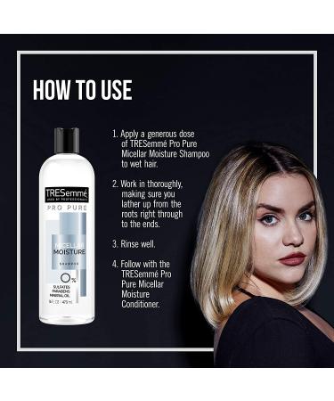 Tresemme Pro Pure Micellar Moisture Shampoo 16 fl oz - Hydrating & Sulfate-Free Cleanser - Buy Online on GoSupps.com