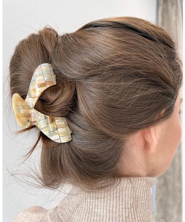 High-Quality 10 cm Large Claw Clip for Women - Perfect Hair Accessory for Thick Hair - Stylish White Hair Jewelry - Buy Online on GoSupps.com