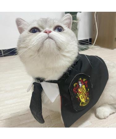 Vercico Cat Costume with Tie - Halloween Cat & Dog Outfit | Lion Motif Embroidery | Perfect Pet Dress for Kittens & Cats - Buy Online on GoSupps.com