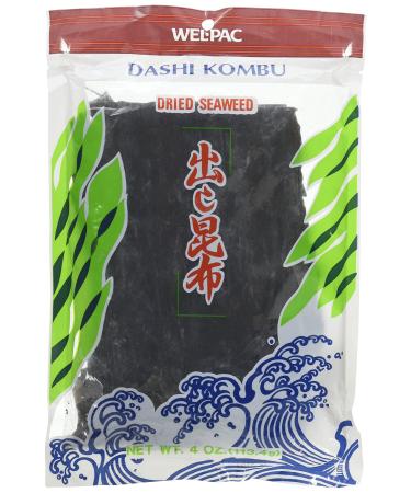 WEL-PAC Dashi Kombu Dried Seaweed (Pack 1) 4 Ounce (Pack of 1)