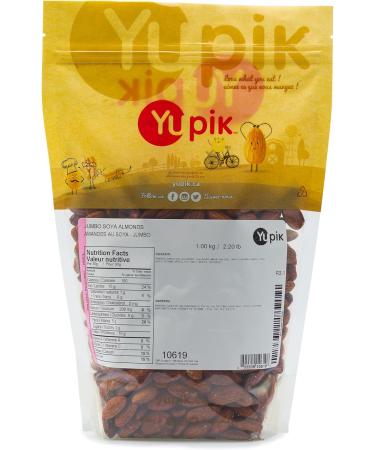 Yupik Jumbo Soy Almonds 1 kg Kosher Large Whole Almonds Seasoned Nuts Lightly Coated with Soy Sauce Salty Flavor Source of Fiber Savory Snacks - Buy Online on GoSupps.com