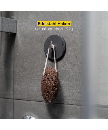 DeluxXOO High-Quality Self-Adhesive Black Silicone Hook - Bathroom Organizer & Decoration | No Drilling Extra Strong Hold | Buy Internationally - Buy Online on GoSupps.com