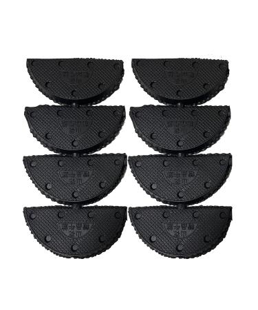 COTIM COYIN 4 Pairs Non-Skid Shoe Sole Protector Non-Slip Rubber Heel Cushion Repair Inserts Kit for Boots Shoe Sole Guard Replacement Pads Black Large Black 2.56*1.18*0.24 Inch