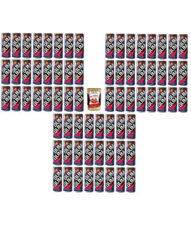 Italian Gourmet E.R. Bum Bum Energy Drink - Party Hard! Energy Drink with Taurine Caffeine & Vitamins - 72 x 250ml+ Italian Gourmet Polpa 400g