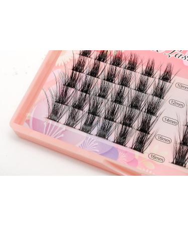Shop Fluffy Cluster False Eyelashes - DIY Eye Lash Extensions | Natural Long D Curl 10-16mm - Buy Online on GoSupps.com