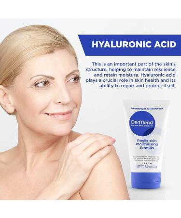 DerMend Fragile Skin Moisturizing Cream - Restoring & Rejuvenating Formula for Mature Skin - Anti-Wrinkle & Firming Daily Moisturizer - 4.5 Oz Tube - Buy Online on GoSupps.com