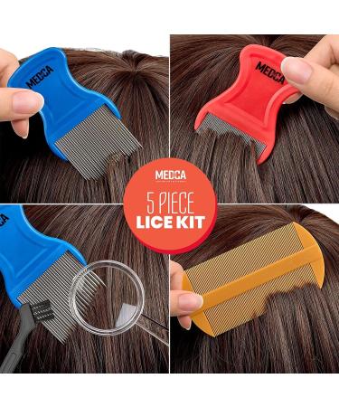 Lot de 5 peignes anti-poux de qualit sup rieure - Lot de 2 peignes dents fines et loupe - Pour liminer les poux et les lentes - Avec pointes arrondies pour plus de confort Ensembles de peignes poux 2 - Buy Online on GoSupps.com