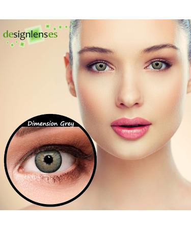 Buy Gray Colored Contact Lenses | Natural Effect Monthly Lenses for Dark Eyes | -4.00 Strength | Free Lens Container Included - Buy Online on GoSupps.com