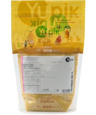 Yupik Organic Millet Seeds Hulled 1 kg Gluten-Free Non-GMO Kosher Vegan Raw Salt-Free Plant-Based Protein Source of Fiber & Iron Ideal for Recipes Side Dishes Salads & More 1 kg (Pack of 1) - Buy Online on GoSupps.com