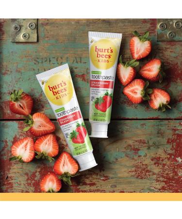 Burt's Bees Kids Fluoride Toothpaste Strawberry Splash 4.7 oz - Pack of 4 - Buy Online on GoSupps.com