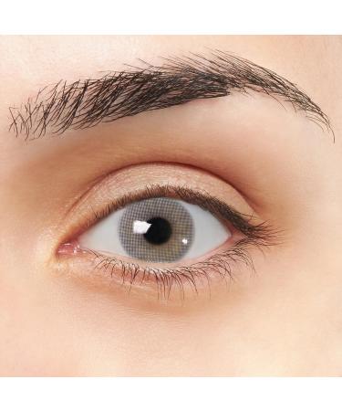 Agata VIP blue gray contact lenses Super natural design I annual lenses colored without strength (2 lenses) + contact lens container tweezers and inserts with soft silicone - Buy Online on GoSupps.com