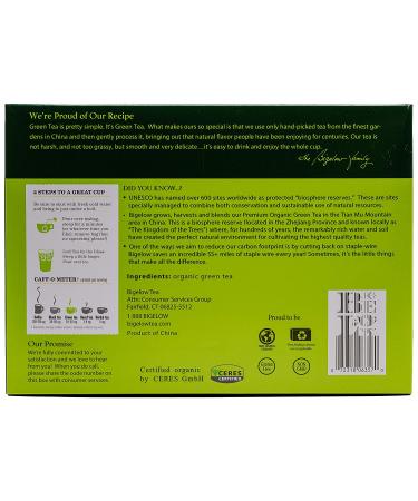 Bigelow Organic Green Tea - 150 Count Box, Individually Wrapped - Buy Online on GoSupps.com