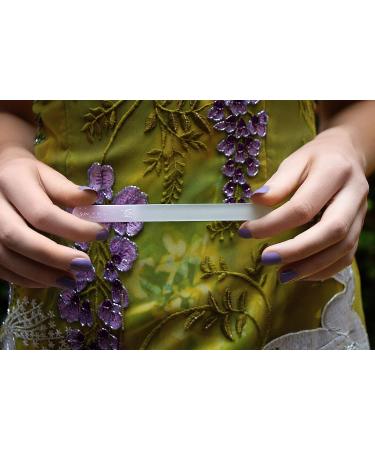 GERMANIKURE Mantra Glass Nail File in Suede Case - Professional Manicure & Pedicure Tool for Natural Fingernails - Ethically Made in Czech Republic - Buy Online on GoSupps.com
